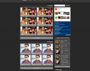 home page screenshot with audio/video content