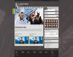 home page with slider