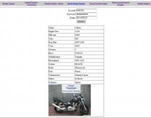 image export page screenshot