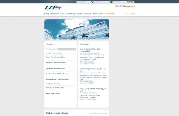 unis games website graphic design screenshot 1