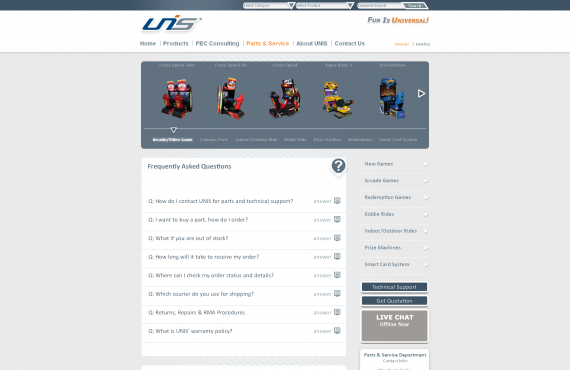 unis games website graphic design screenshot 5