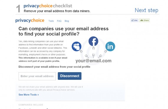 privacy choice screenshot 1