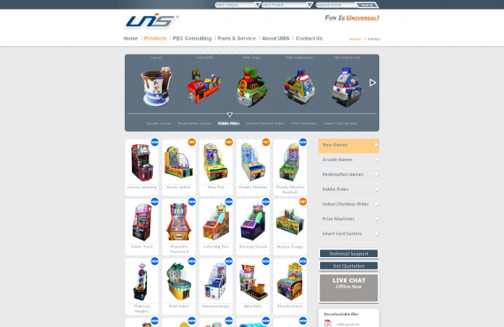 unis games website graphic design screenshot 4