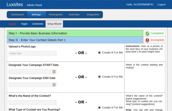 design for front end admin panel for wordpress multisite screenshot 1