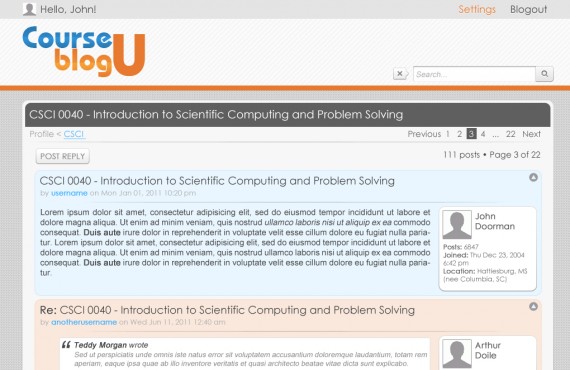 courseblogu website re-design screenshot 2