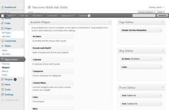 vancouver mobile hair stylist psd to wordpress project screenshot 6
