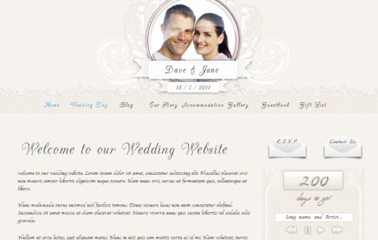 personal wedding website screenshot 16