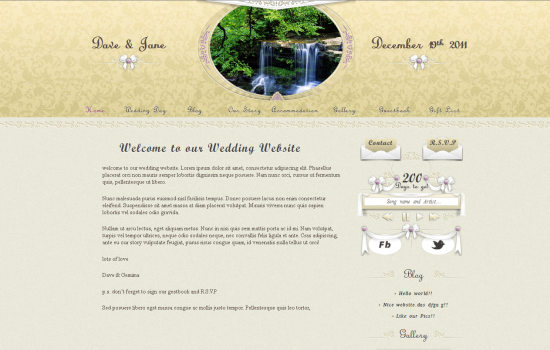 personal wedding website screenshot 11