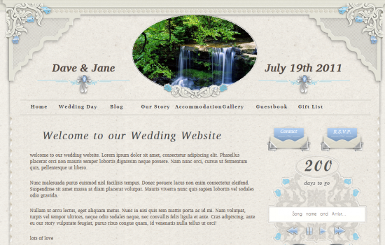 personal wedding website screenshot 9