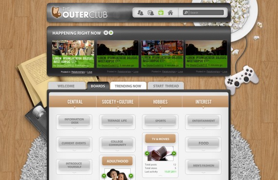 outerclub online community website graphic design screenshot 29
