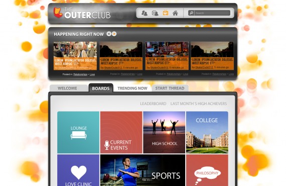 outerclub online community website graphic design screenshot 17