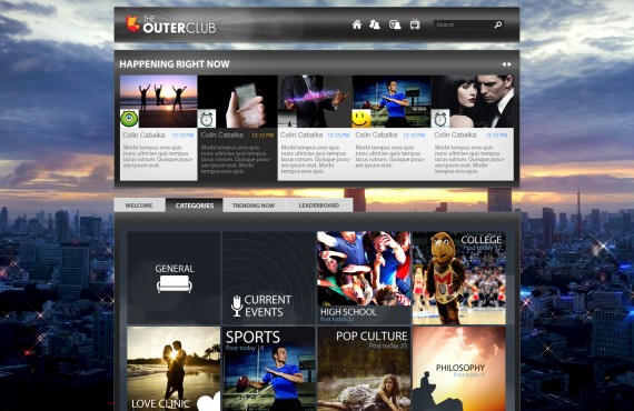 outerclub online community website graphic design screenshot 31
