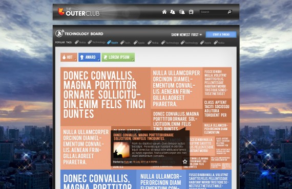 outerclub online community website graphic design screenshot 13