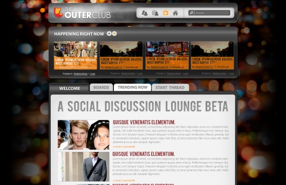outerclub online community website graphic design screenshot 7