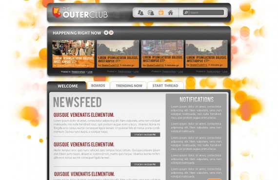 outerclub online community website graphic design screenshot 5
