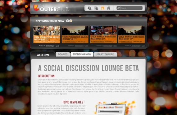 outerclub online community website graphic design screenshot 3