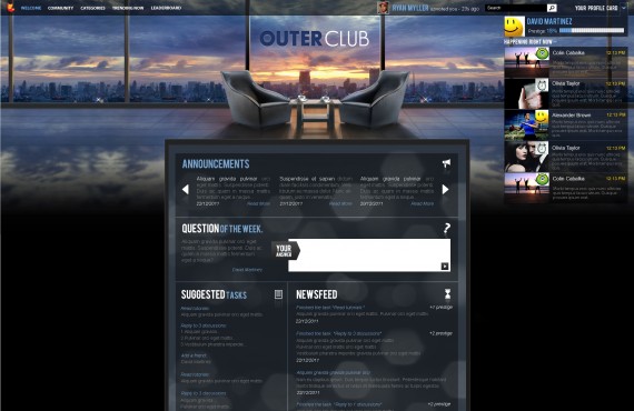 outerclub online community website graphic design screenshot 8