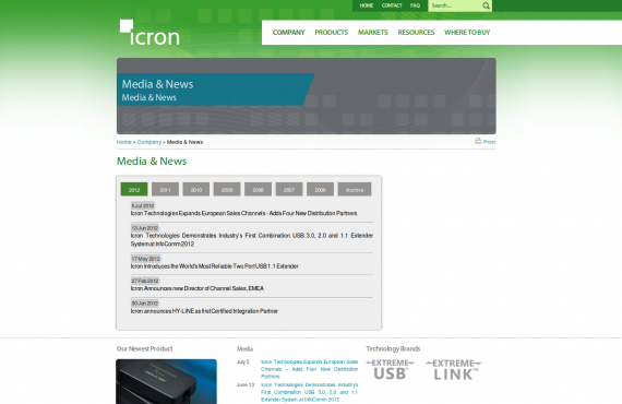 icron. psd / html to html wordpress development screenshot 2