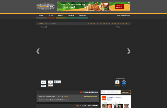 development of ahangerooz website screenshot 1