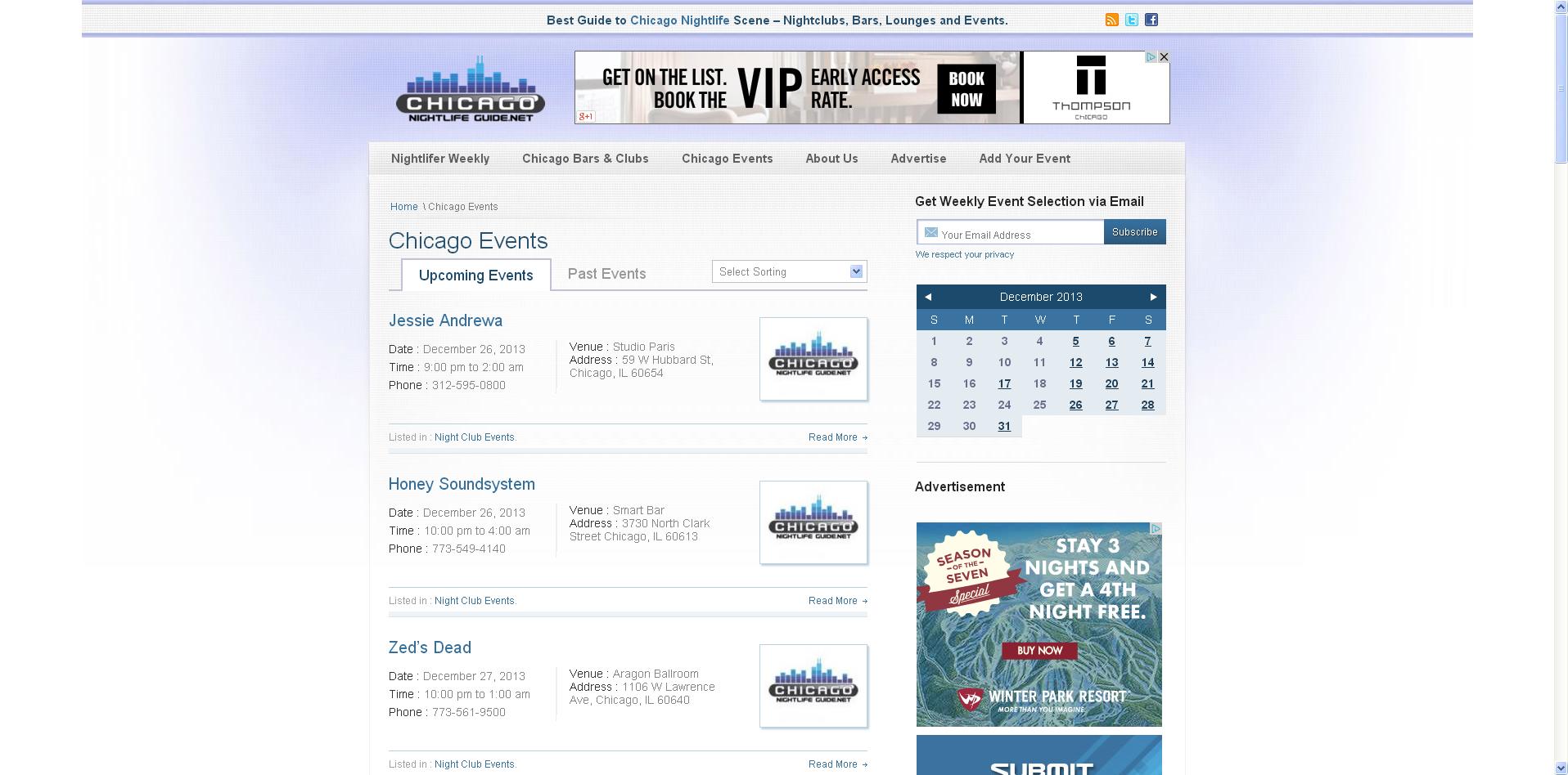 chicago nightlife guide project screenshot 3