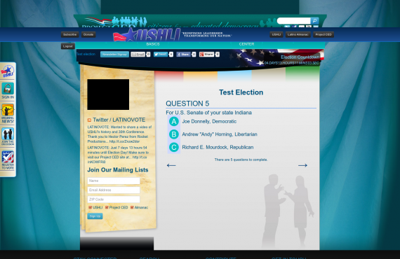 development of the custom wordpress plugin for a mock election screenshot 1