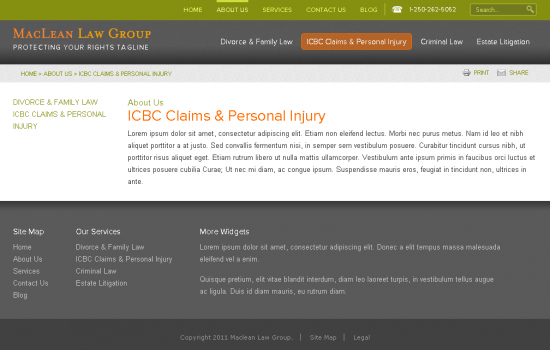 law website psd to wordpress screenshot 1