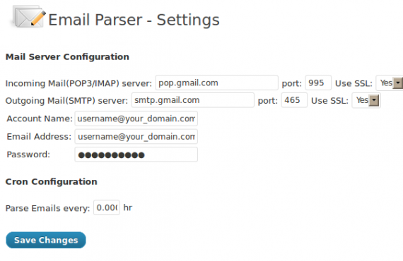 development of email parsing plugin screenshot 1