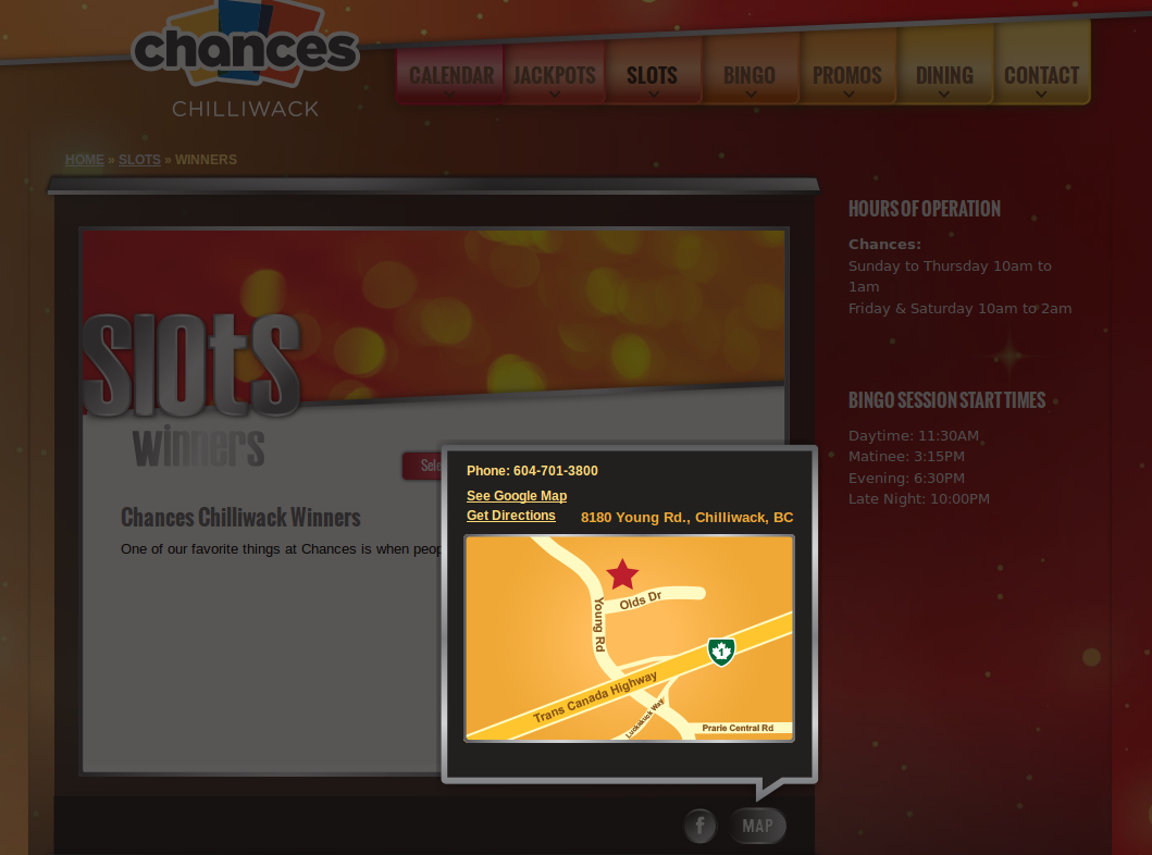 casino website. psd to wordpress development screenshot 2