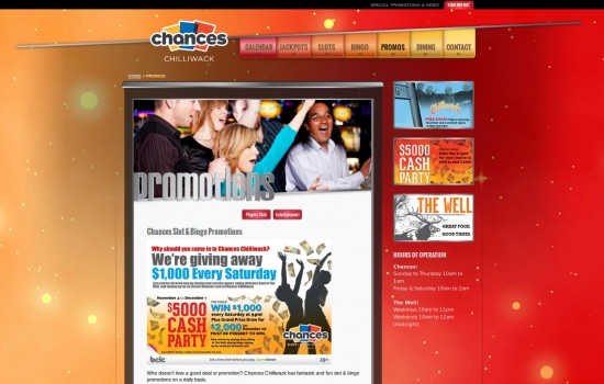 casino website. psd to wordpress development screenshot 4