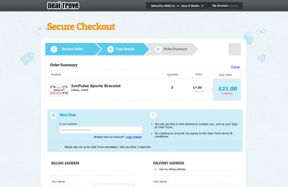 checkout process redesign screenshot 1