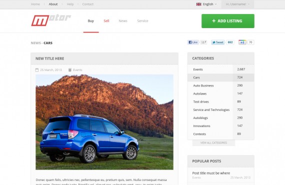 motor – vehicle marketplace psd template screenshot 10