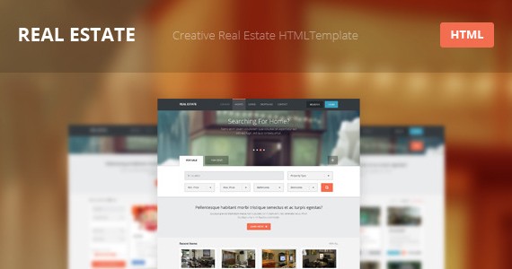 real estate – creative html template screenshot 1