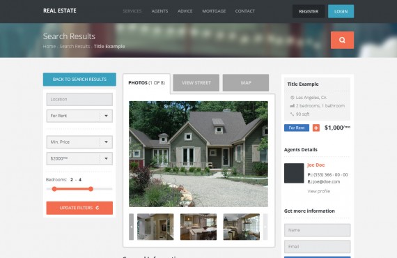 real estate – creative html template screenshot 4