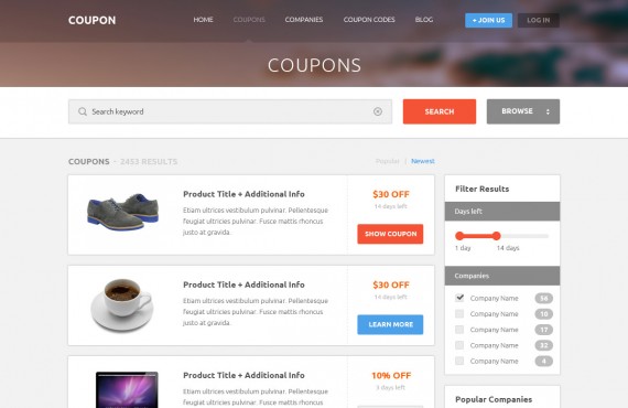 coupon – coupons and promo codes psd template screenshot 4