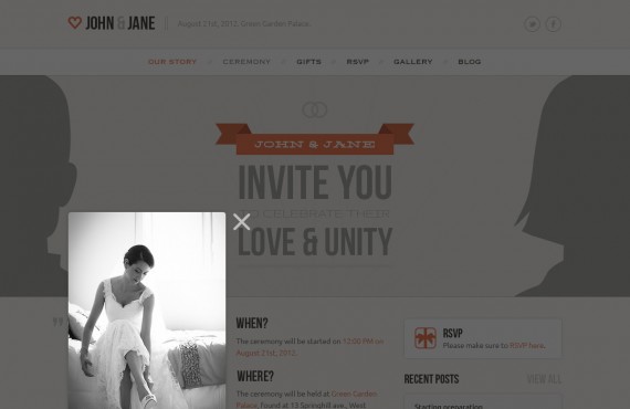 wedding – creative psd template screenshot 11