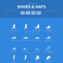 wear icons – shoes & hats vector pack screenshot 1
