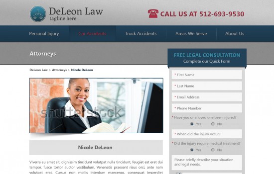 law firm website design screenshot 1