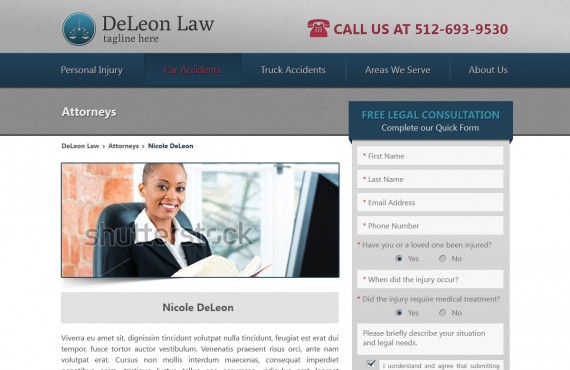 law firm website design screenshot 1