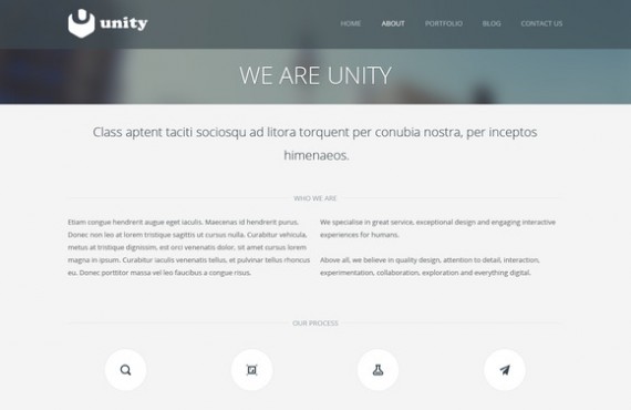 unity – multipurpose html template screenshot 2