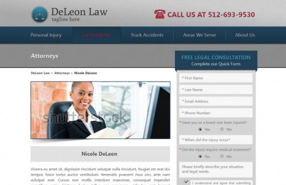 law firm website development screenshot 1