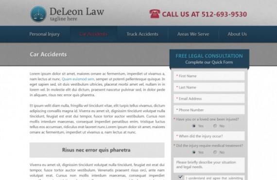 law firm website development screenshot 2