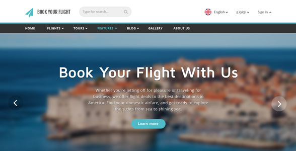 book your flight template