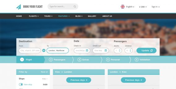 Dating website PSD malli