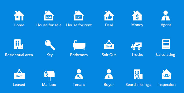 property real estate vector icons