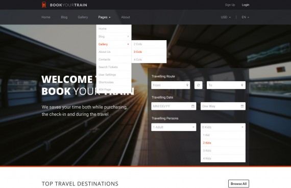 book your train – online booking psd template screenshot 20