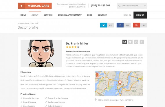 medical care – medical psd template screenshot 17
