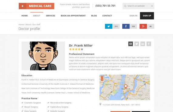 medical care – medical psd template screenshot 9