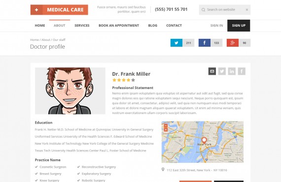medical care – medical psd template screenshot 12