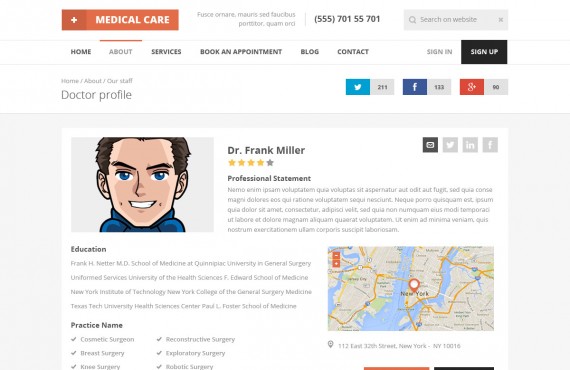 medical care – medical psd template screenshot 13
