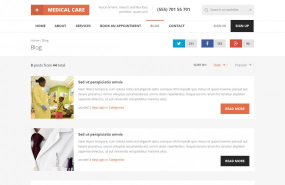 medical care – medical psd template screenshot 15